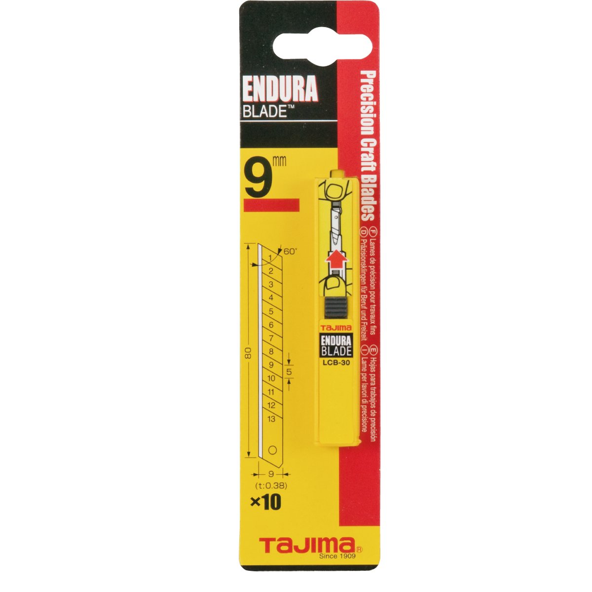 CUTTERKLINGEN 9 mm Solid Endura Blade LCB30SC - Tajima - fivestartoolshop.com