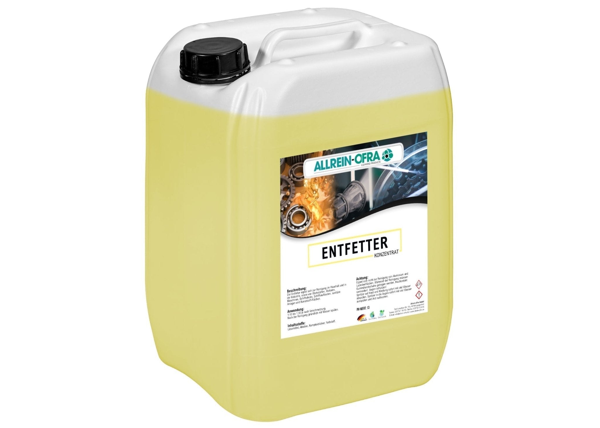 Entfetter | 10 Liter Kanister | Made in Germany | Allrein-Ofra - fivestartoolshop.com