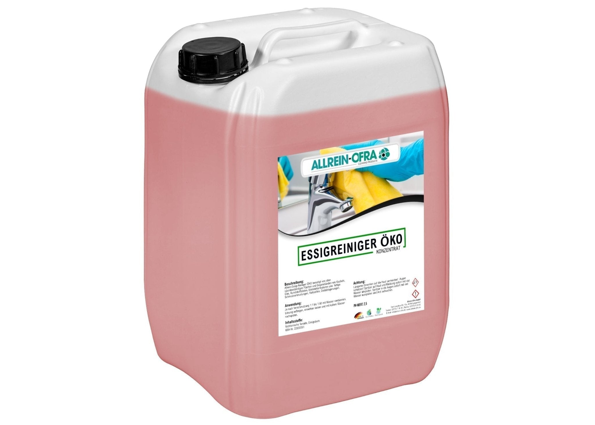 Essigreiniger Öko | 10 Liter Kanister | Allrein-Ofra - fivestartoolshop.com