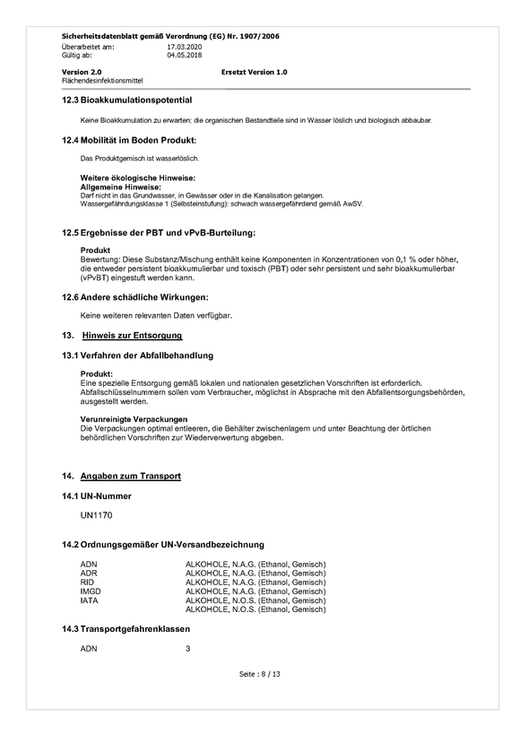 Flächendesinfektionsmittel | 1 Liter Flasche | Made in Germany - fivestartoolshop.com