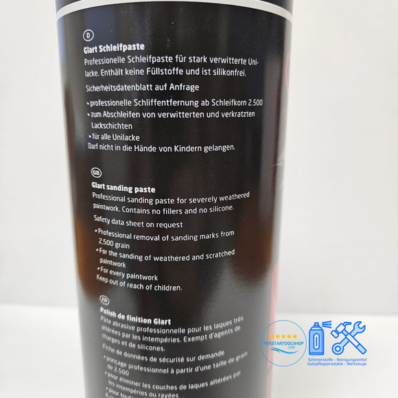 Schleifpaste Hochglanz & Anti-Hologramm 45SP – 1kg Flasche glart (Alclear)