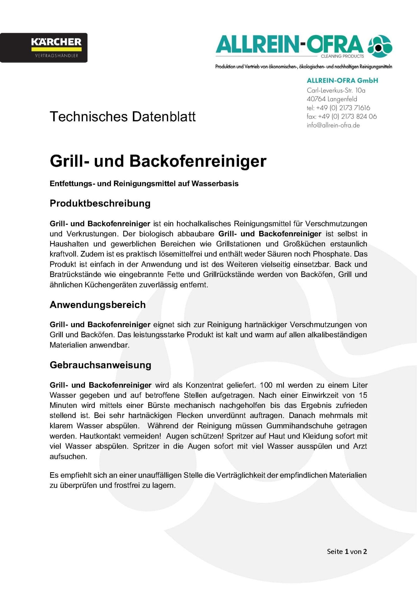 Grillreiniger | Backofenreiniger | 10 Liter Kanister - fivestartoolshop.com