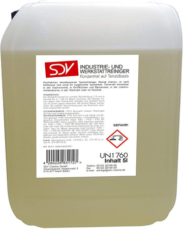 Industrie- Werkstattreiniger | 5 Liter Kanister | Konzentrat | SDV-Chemie - fivestartoolshop.com