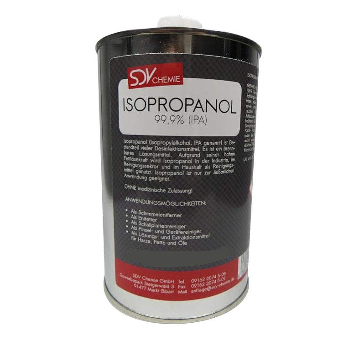 Isopropanol | 1 Liter Blechdose | Kleberestentferner | SDV-Chemie - fivestartoolshop.com