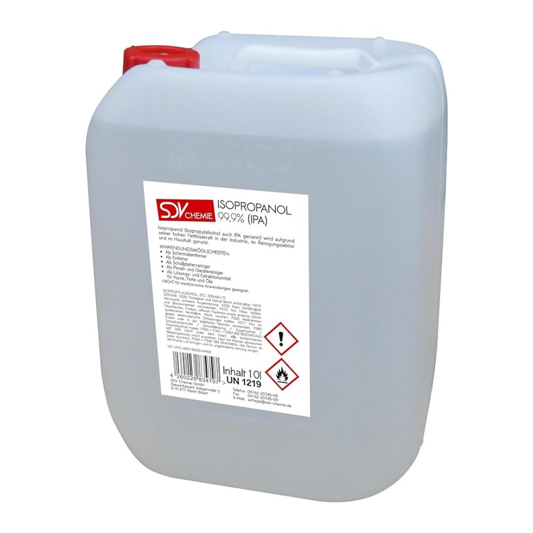 Isopropanol | 10 Liter Kanister | Kleberestentferner | SDV Chemie - fivestartoolshop.com