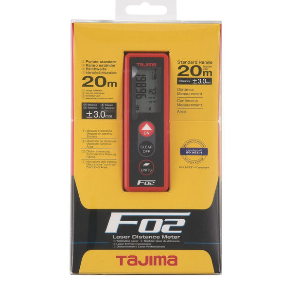 Laser-Entfernungsmesser F02 | Distanz 20 m | Tajima - fivestartoolshop.com