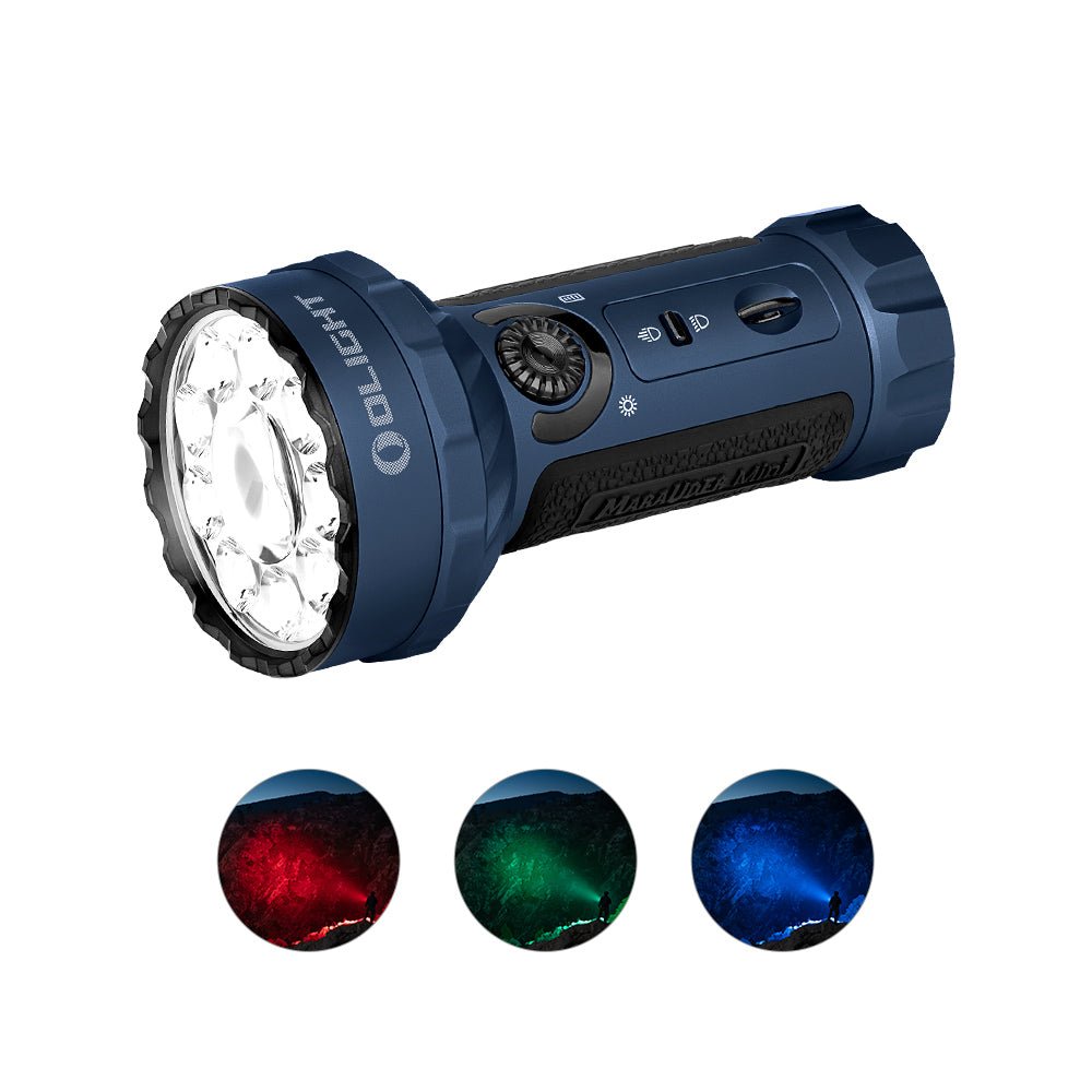 Olight Marauder Mini leistungsstarke LED - Taschenlampe Blau - fivestartoolshop.com