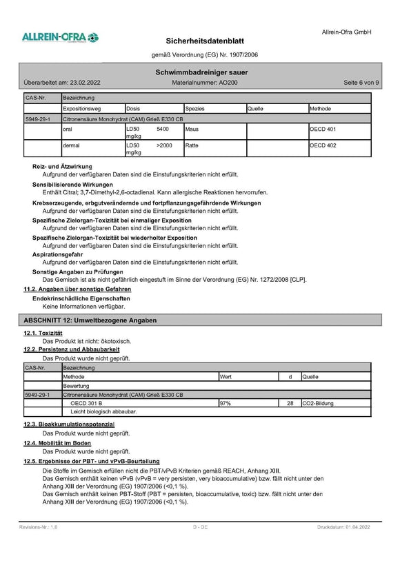Schwimmbadreiniger | sauer | 5 Liter Kanister - fivestartoolshop.com