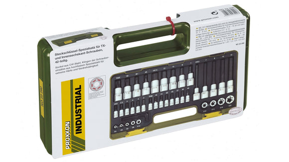 Spezialsatz für TX - und Innensechskantschrauben, 42 - teilig - Proxxon - fivestartoolshop.com
