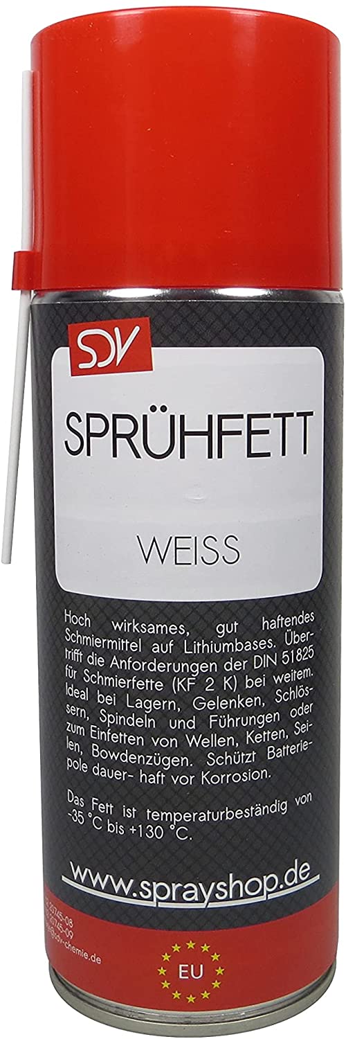 Sprühfett Weiss | 400ml mit PTFE | Spraydose | SDV-Chemie - fivestartoolshop.com