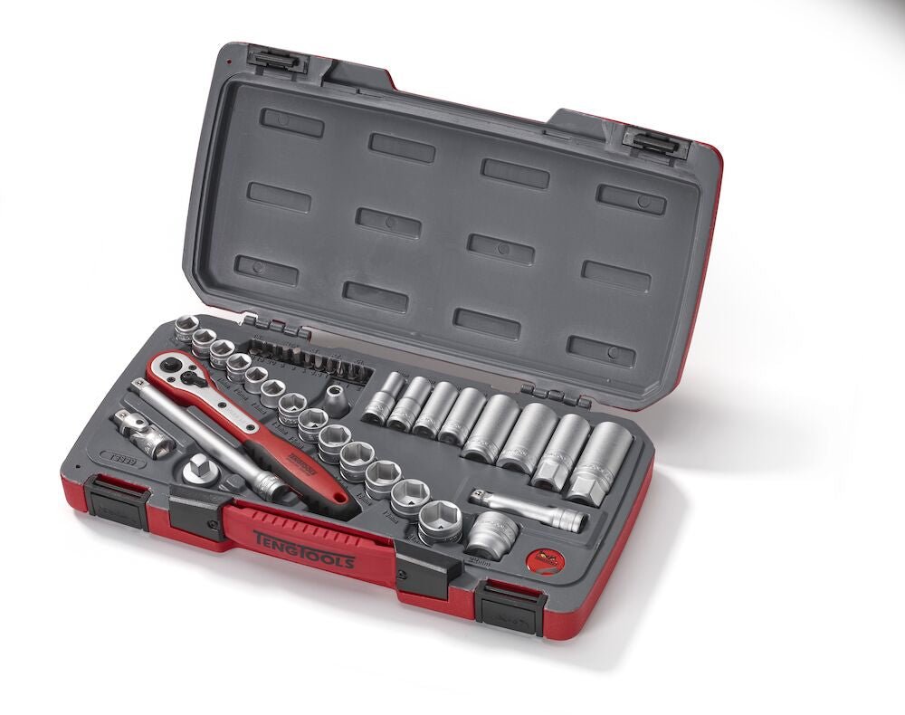 Steckschlüssel-Set | 6-KANT |39 TEILE | Tengtools | Mecca Pro 3/8"Zoll | Aktion bis 29.06.204 - fivestartoolshop.com