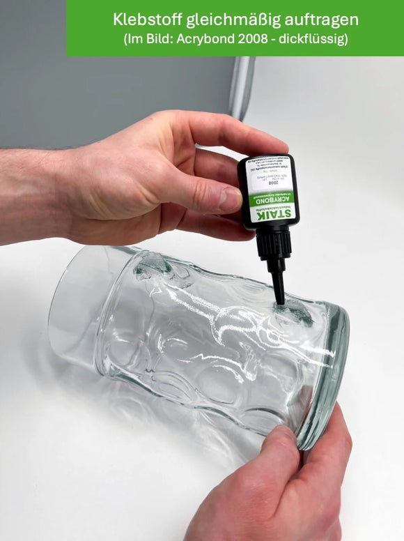 UV - Kleber für Metall und Glass - Industrieklebstoff Acrybond 2002 - 16g + UV - Lampe - Staik - fivestartoolshop.com