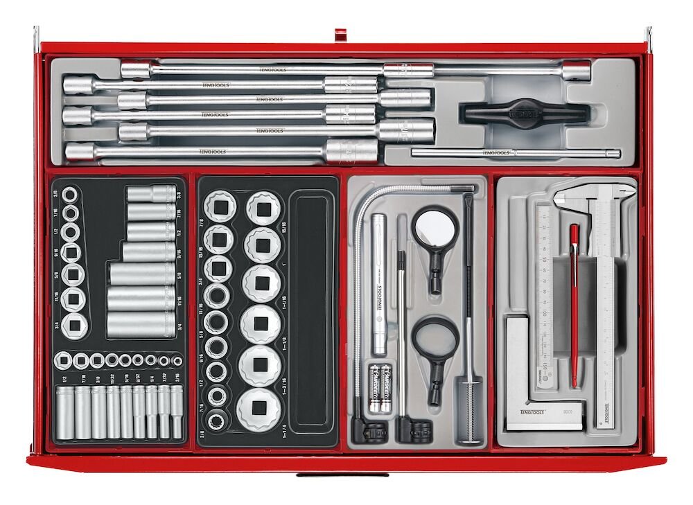 Werkzeugsatz 1055 Stück Rot | Tengtools | 26" PRO Stack TT - fivestartoolshop.com