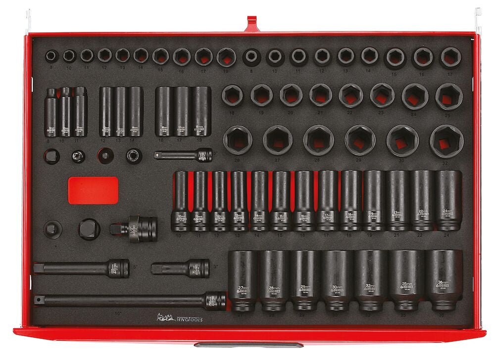 Werkzeugsatz 527 Teile Rot | Tengtools | 26" PRO Stack FOAM - fivestartoolshop.com