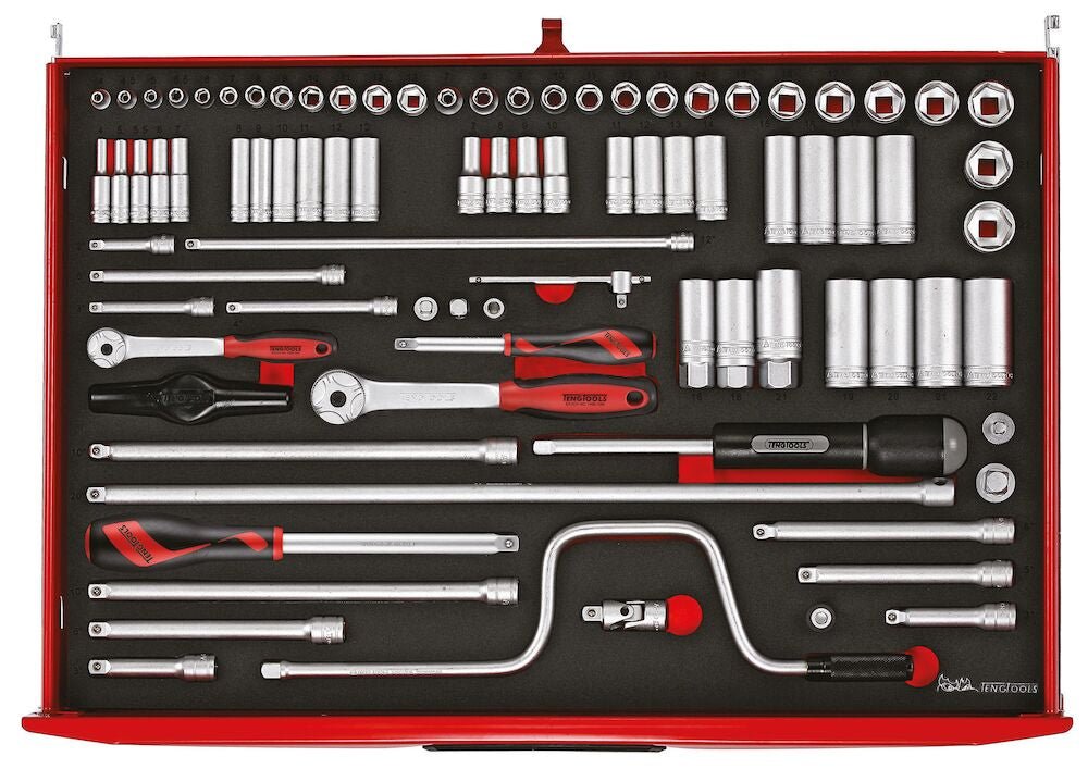 Werkzeugsatz 527 Teile Rot | Tengtools | 26" PRO Stack FOAM - fivestartoolshop.com