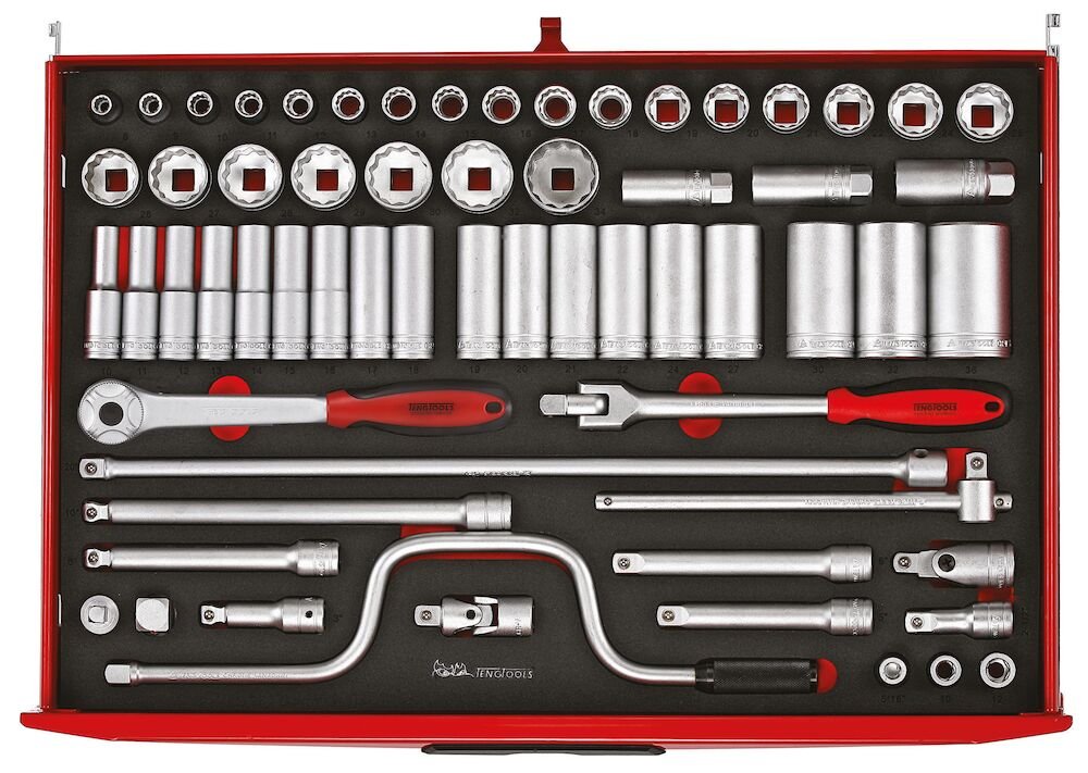 Werkzeugsatz 527 Teile Rot | Tengtools | 26" PRO Stack FOAM - fivestartoolshop.com