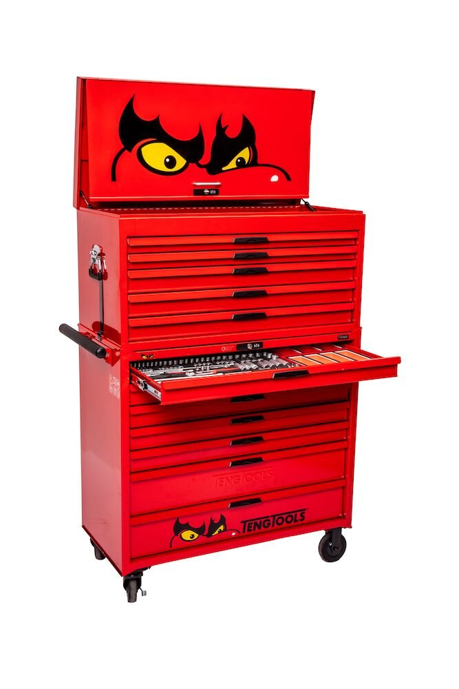 Werkzeugsatz 846 Stück Rot | Tengtools | 37" PRO Stack FOAM - fivestartoolshop.com