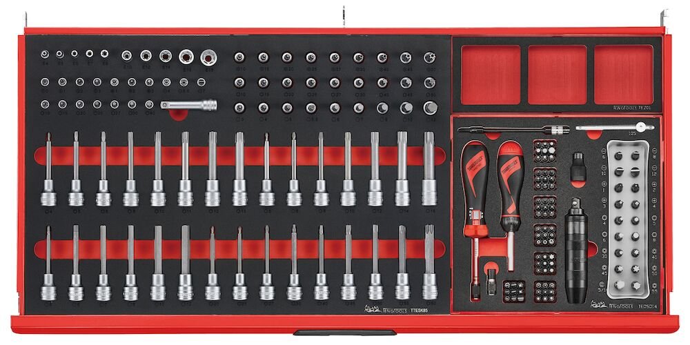 Werkzeugsatz 846 Stück Rot | Tengtools | 37" PRO Stack FOAM - fivestartoolshop.com