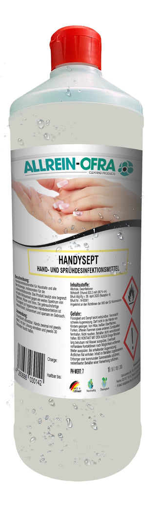Handysept Hand- und Sprühdesinfektionsmittel 1 Liter - fivestartoolshop.com