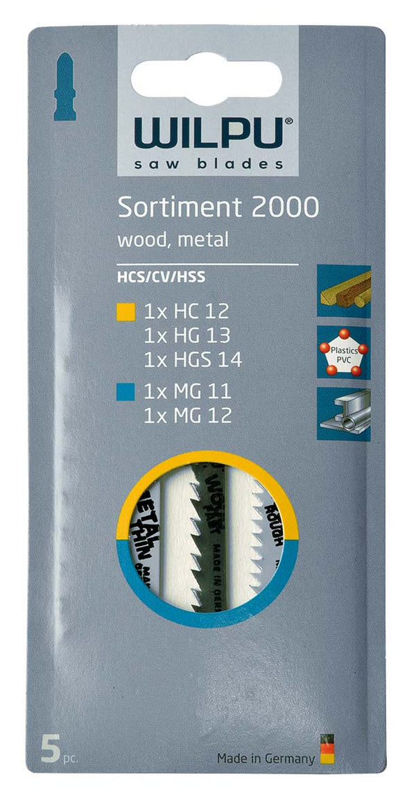 Stichsägeblatt Sortiment 2000, Holz + Metall, 5er Sortiment - fivestartoolshop.com